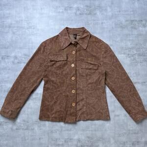 Y2K Urban One brown suede button up 00s jacket
